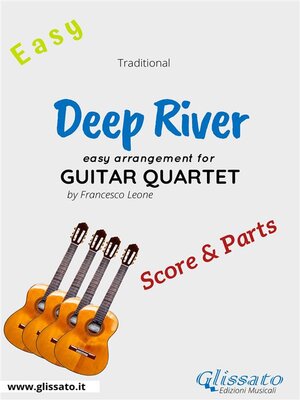 cover image of Deep River--Easy Guitar Quartet (score & parts)